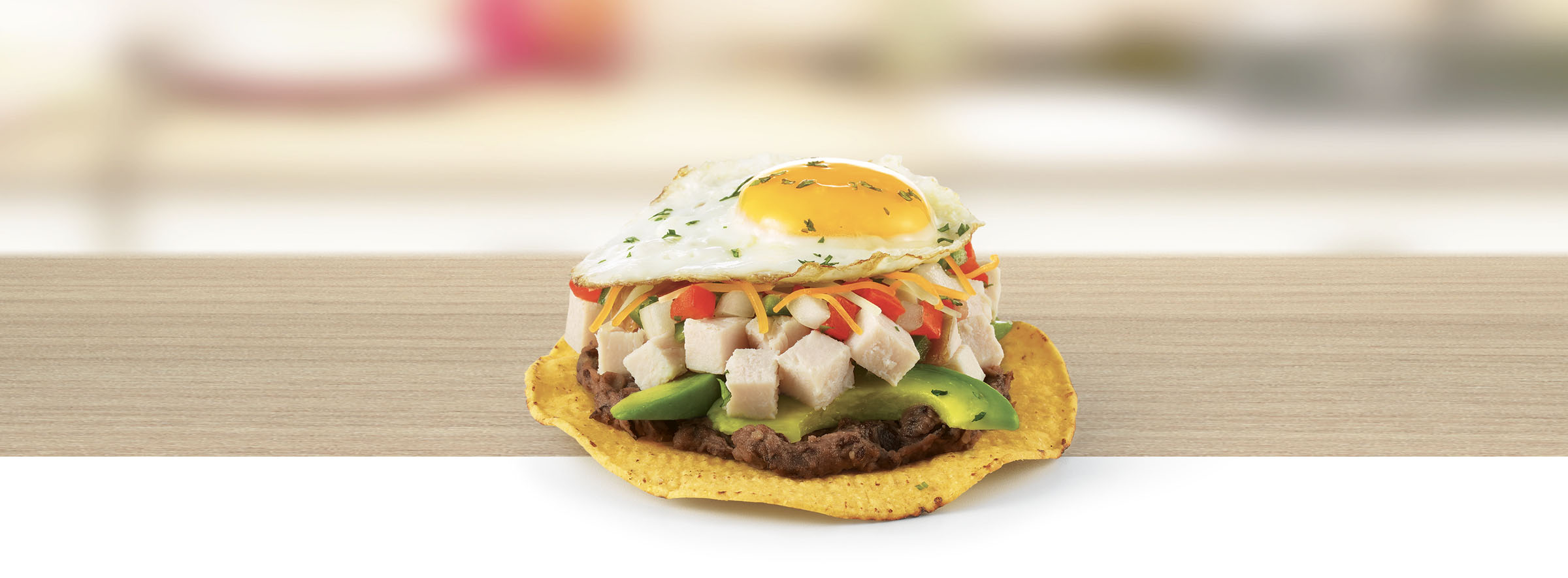 Smoked Turkey & Egg Tostada