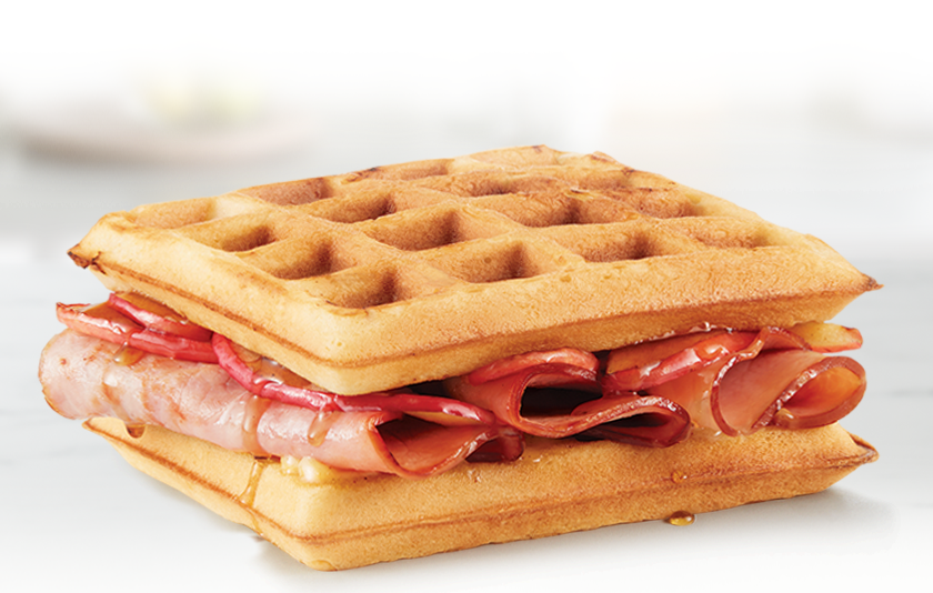 Warm & Waffles Ham Sandwich